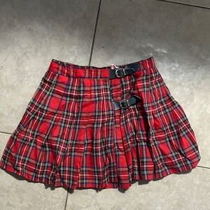 Vintage REMINISCENCE By Stewart Richer Red Plaid Pleated Skirt Size: Small